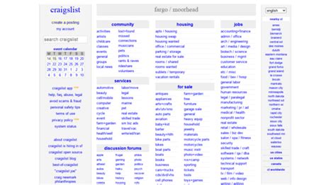 Craigslist list fargo - CL. minnesota choose the site nearest you: bemidji; brainerd; duluth / superior; fargo / moorhead 